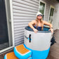 SOLSTICE Original Inflatable Cold Plunge Ice Bath Tub | Outdoor & Indoor | Insulated Lid Hot Cold | 100 Gallon