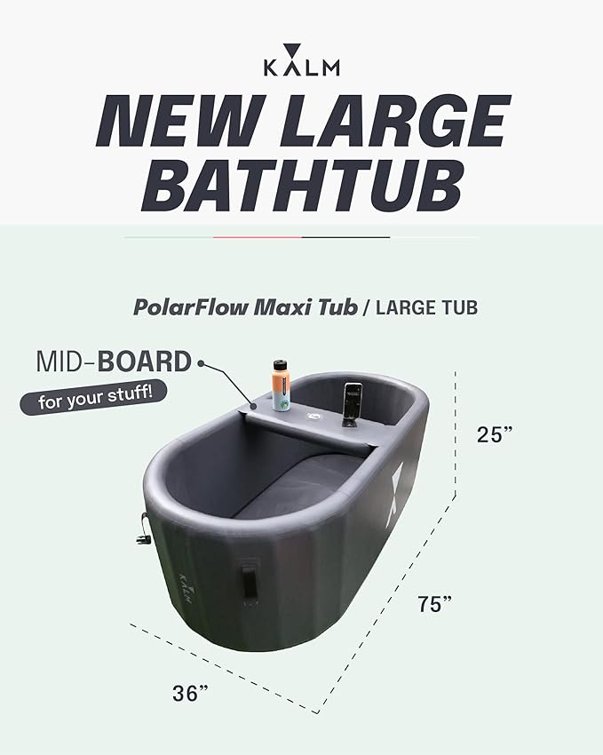 Ice Bath Tub Cold Plunge Tub with 2 Covers, Cold Water Plunge Tub - Insulated Ice Bath Cold Plunge, Portable Ice Bath Pod, Inflatable Cold Plunge Tub