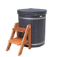 Outdoor Wooden Ice Bath Cold Plunge Tub | 118 Gallon Water Capacity | 33.5” x 31.5”
